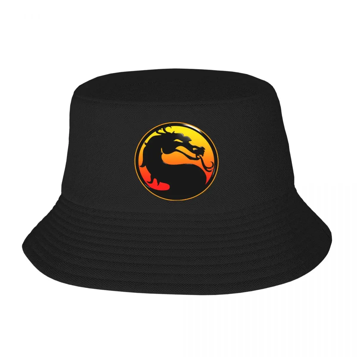 Custom Unisex Mortal Kombat Dragon Logo Bucket Hat Beach Sun Sub Zero Scorpion Game Summer Camping Hats