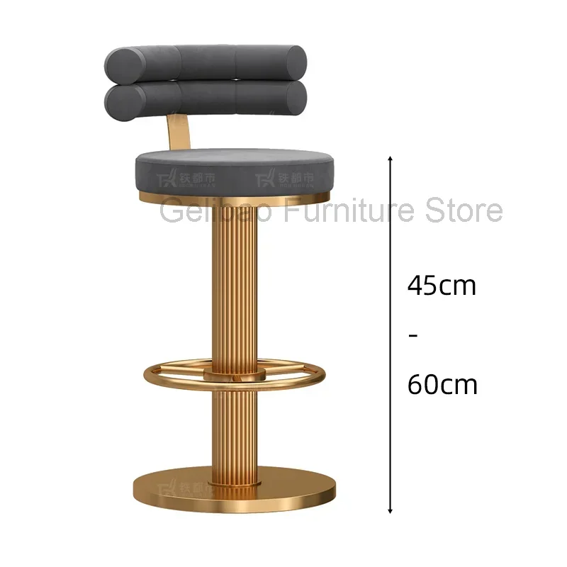 Luxury Adjustable Barstools Counter Kitchen Minimalist Designer Salon High Dining Chairs Reception Desks Modern Furniture