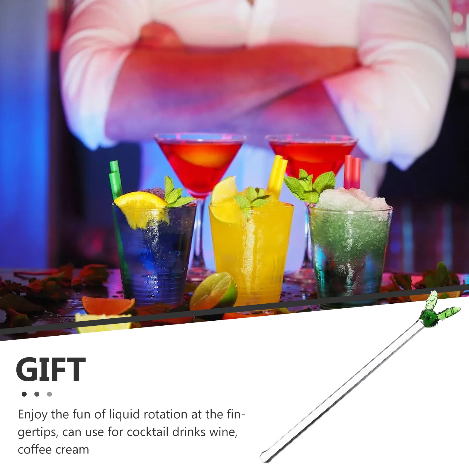 

Glass Stirring Stick Long Swizzle Rod for Cocktail Juice Coffee Bar Reusable Drink Mixers Coffee Stirrers Stir Sticks