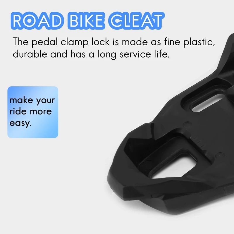 Bike Cleat Set Plastic Black Road Bike Cycling Pedal Cleat Lock Anti-Skid Road Bike Cleat For Time Iclic/X-Presso Pedal