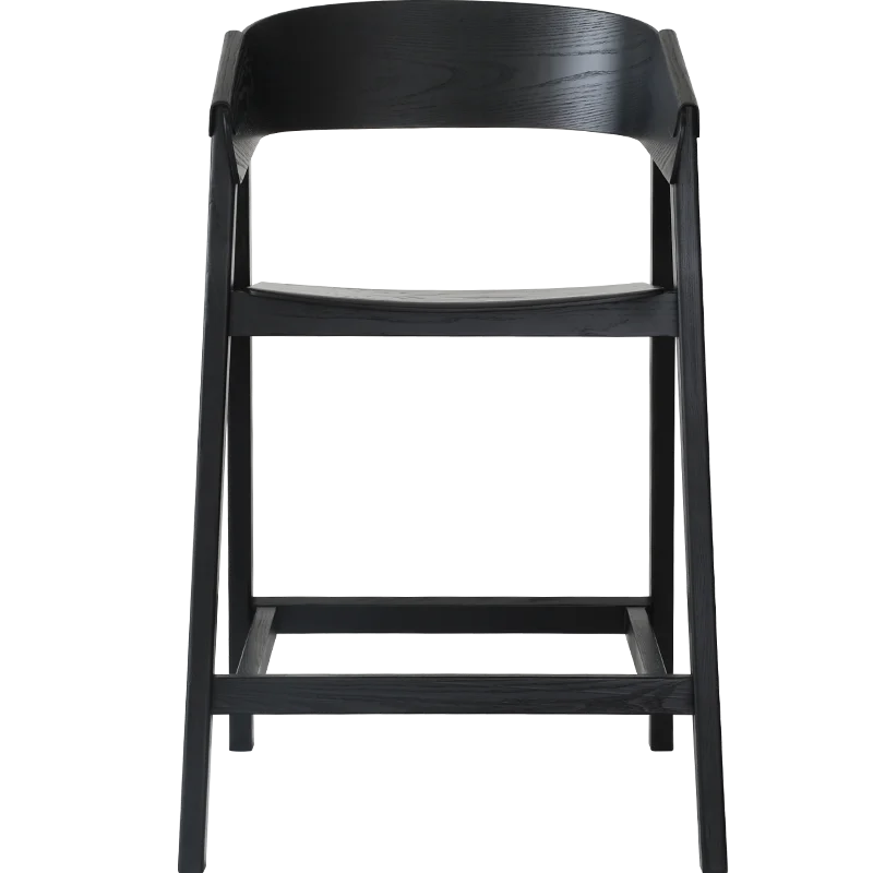 

Bent wood classic bar chair Solid wood sheet craft design Bar chair
