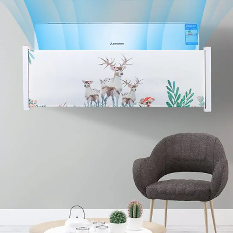 Schaalbare Opknoping Type Airconditioning Voorruit Anti-Direct Blazen Lucht Deflector Huishoudelijke Airconditioning Baffle JK035