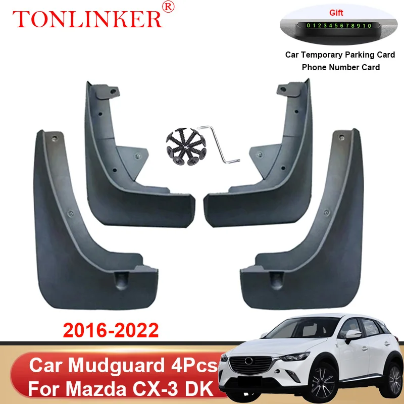 

TONLINKER Car Mudguard For Mazda CX-3 DK CX3 CX 3 2016 2017-2021 2022 Mudguards Splash Guards Fender Mudflaps 4Pcs Accessories