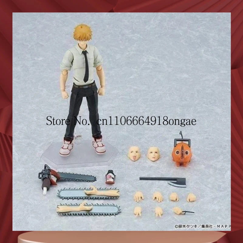 

15cm Chainsaw Man Figma 586 Anime Action Figure - Denji And Pochita Collectible Toys for Boys Display And Play Gift Idea