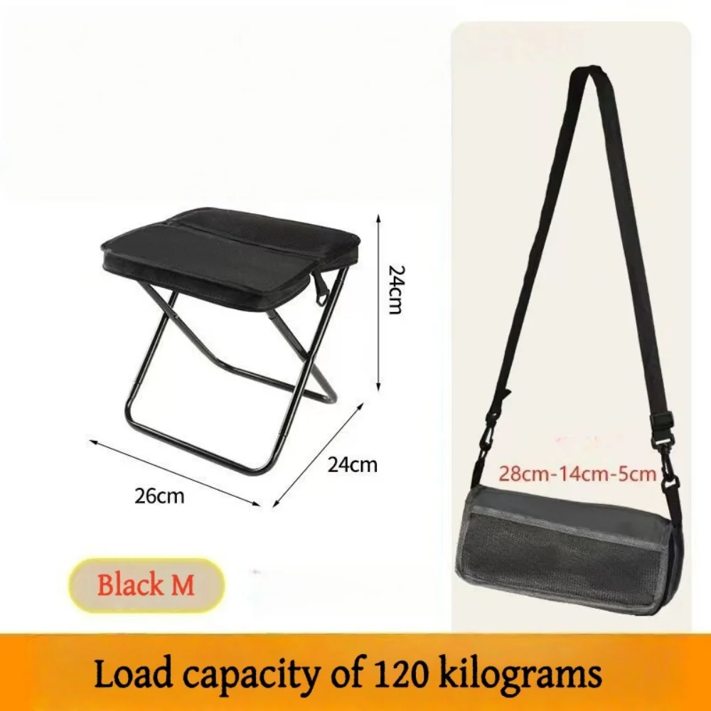 Outdoor Portable Backpack Folding Camping Chair Lightweight Carbon Steel Fishing Stool Grid Storage Travel Chair silla plegable