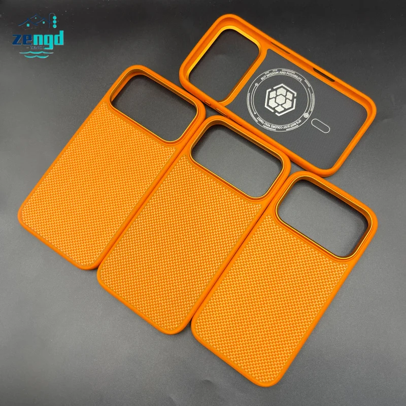 

Мягкий чехол из арамидного волокна из ТПУ для iPhone 17 Pro/Pro Max — магнитный ультратонкий противоударный защитный чехол премиум-класса