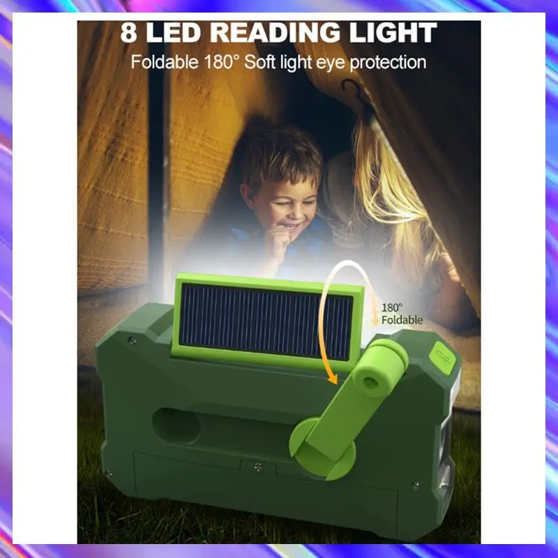 

L71A 5200Mah Emergency Radio, Solar Hand Crank Radio Portable Radio With Phone Charger LED Flashlight Outdoor Emergency