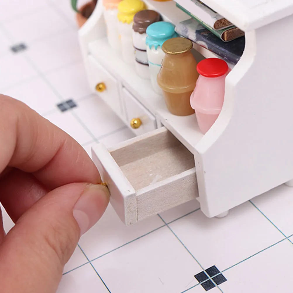 

1Pcs Miniature Wooden Chest Mini Furniture Adornment Compact Lightweight Decoration for 1 12 Scale Mini House Scene Ornament