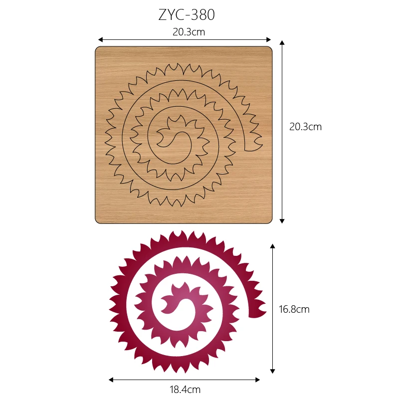 Flower Wooden Cutting Mold Suitable for Die-Cutting Machines, ZYC-380