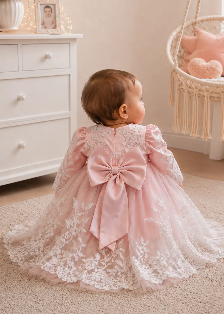 فساتين زهور للأطفال الصغار بطو - مراجعة Toddler Girl Tulle Party Dress وسعره