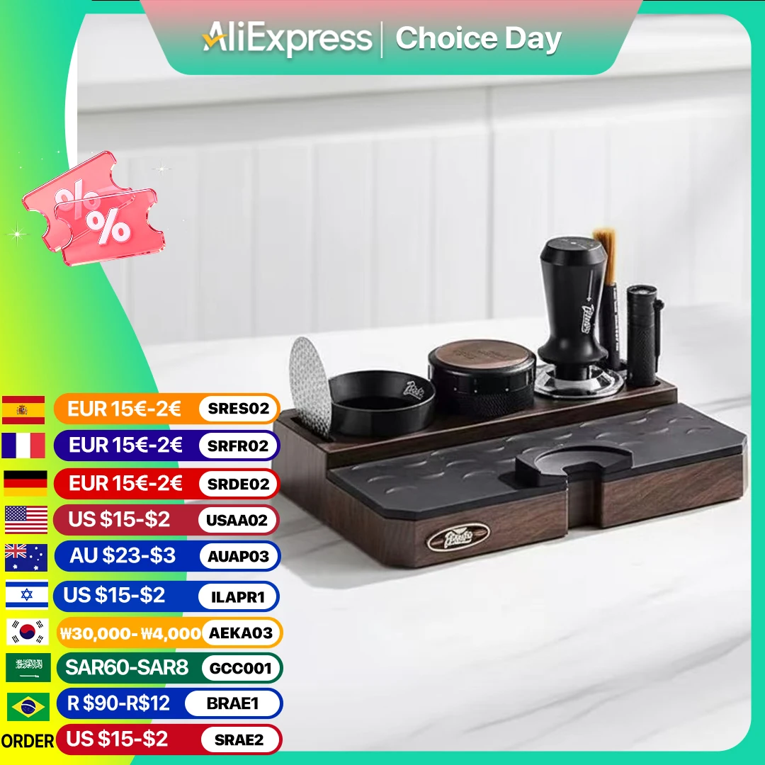 Soporte para Portafiltros de Café de 51-58 mm, Soporte para Filtros de Café, Base para Tamper de Espresso, Accesorios para Café para Baristas