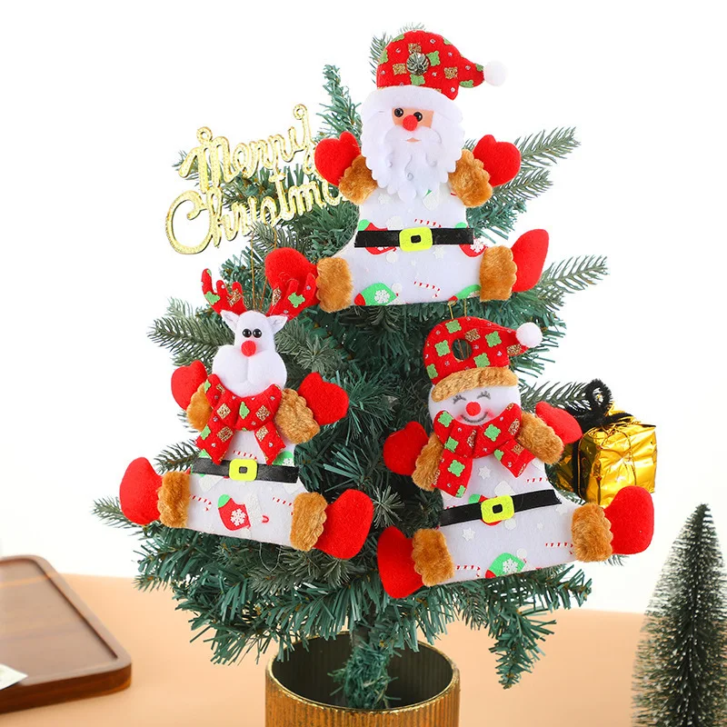 

Рождественские елочные украшения, игрушки, брелок, танцующий старик, кукла-снеговик, рождественская ткань, маленькая кукла, подвесные украшения