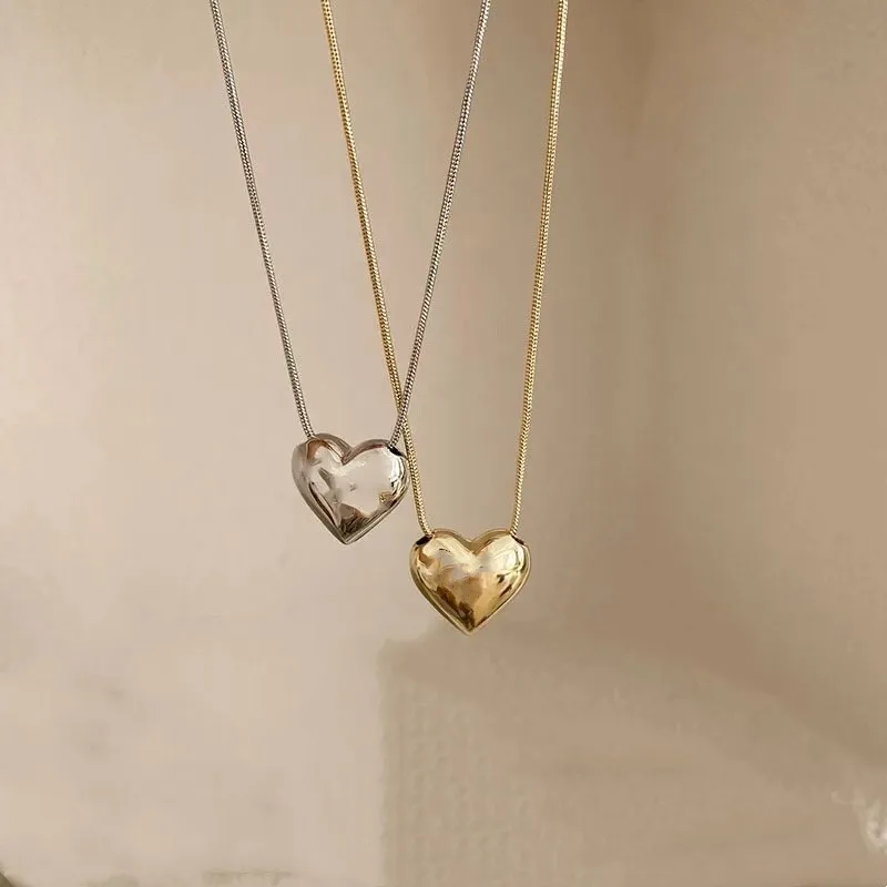 女性のためのゴシックハートラブペンダントネックレス,韓国のファッション,ヴィンテージのパーティージュエリー,誕生日プレゼント,kpop,ワンピースチェーン,チョーカー,2022