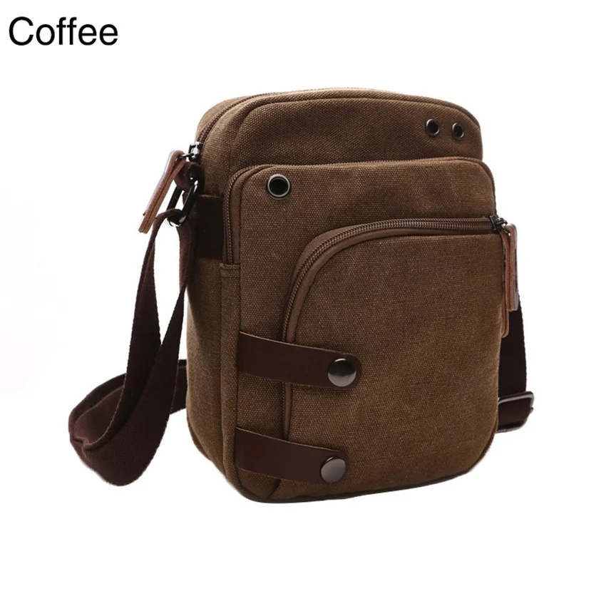 Casual Men's Canvas Shoulder Bag Vintage Sling Bag Travel Crossbody Bags Messenger Bag