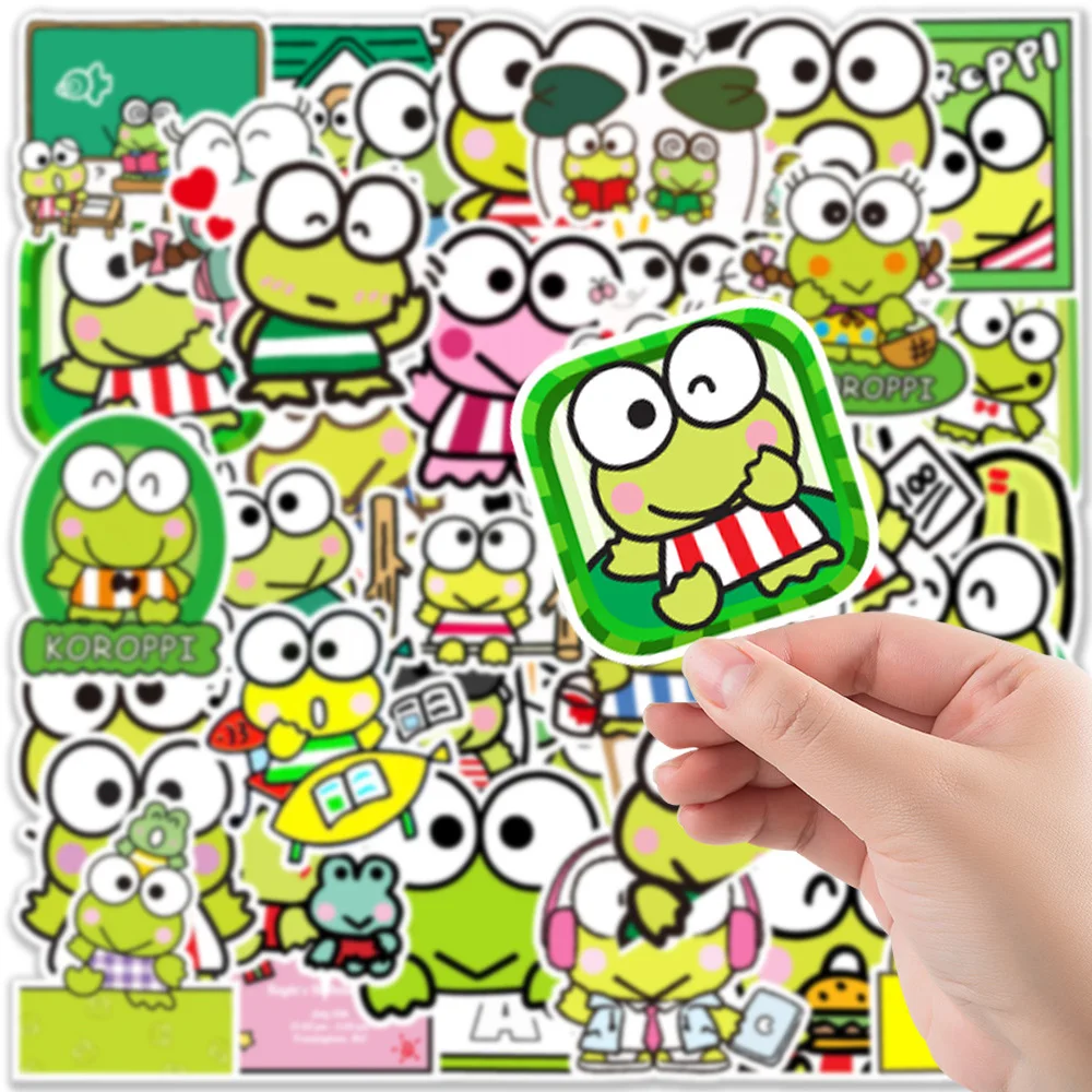 

10/30/50pcs Kawaii Cartoon Kero Kero Keroppi Stickers for Kid Waterproof Decals DIY Guitar Fridge Skateboard Cute Anime Sticker