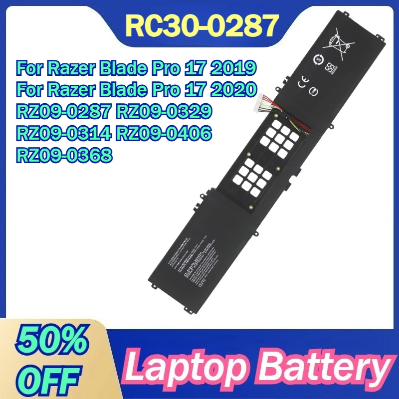 

RC30-0287 Laptop Battery for Razer Blade Pro 17 2019/Pro 17 2020 RZ09-0287 RZ09-0329 RZ09-0314 RZ09-0406 RZ09-0368