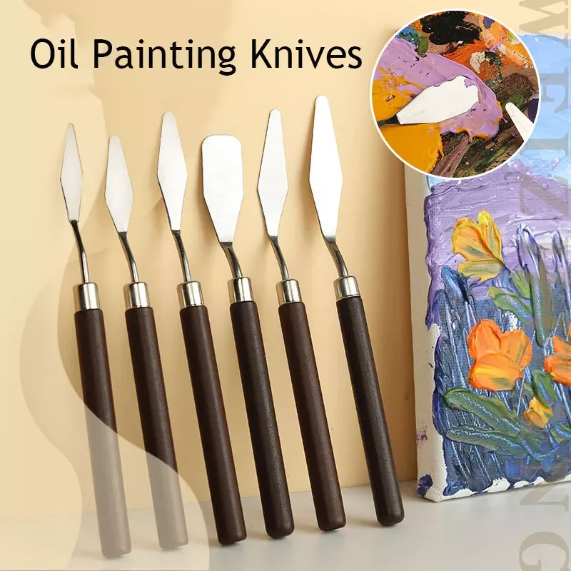 

7Pcs/Set Stainless Steel Oil Painting Knives Artist Crafts Spatula Palette Knife Scraper Drawing Art Tools Stationery Supplies