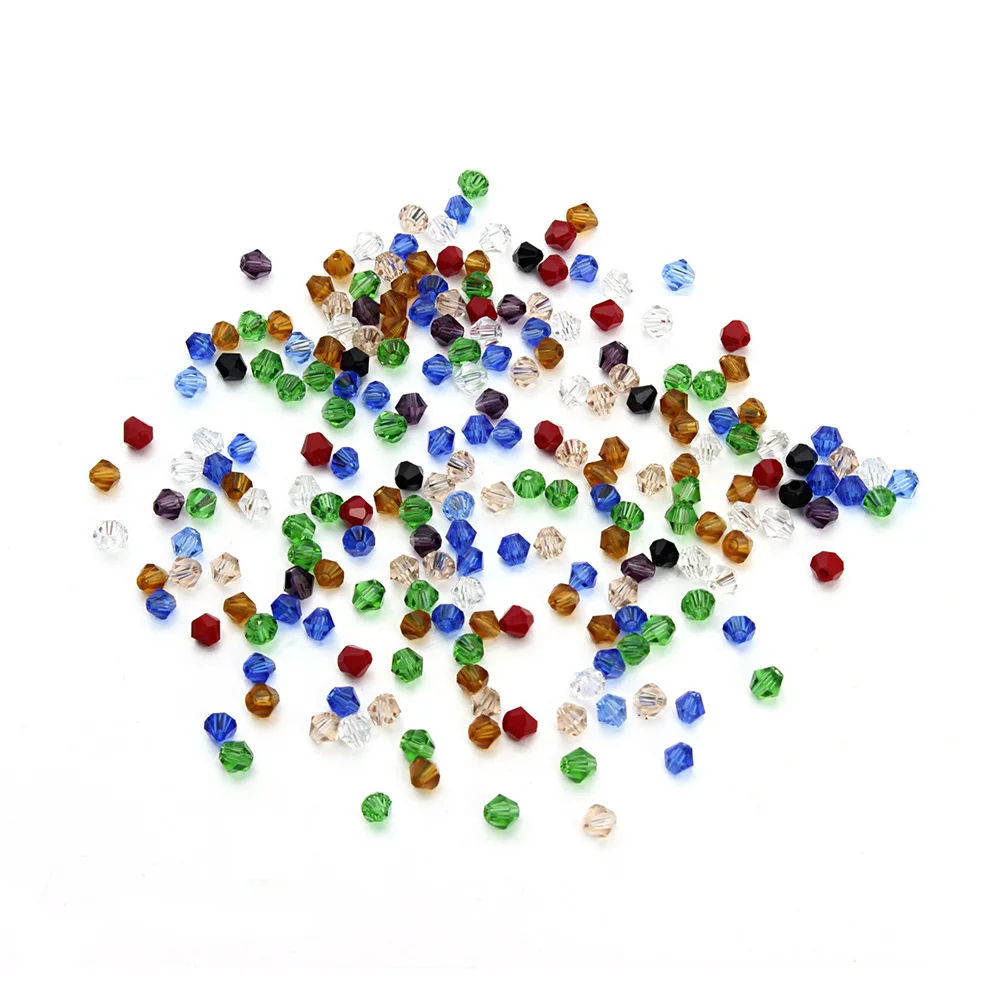 

200Pcs Water Crystal Diamond Shape Beads Mixed Colors DIY Jewelry Making Beads Bracelets Necklace Craft Material
