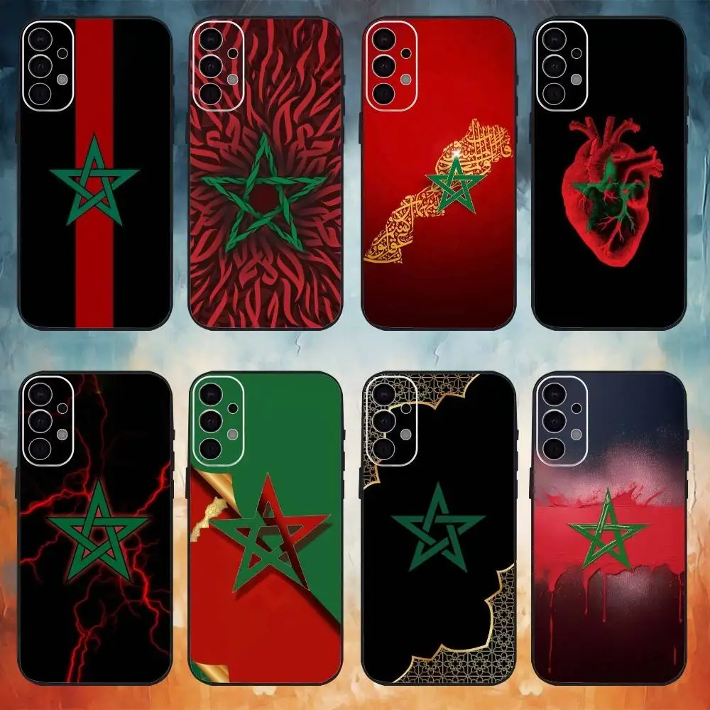 

M-Morocco F-Flag Phone Case For Samsung S25,S24,S21,S22,S23,S30,Ultra,S20,Plus,Fe,Note,10,9,5G Black Cover