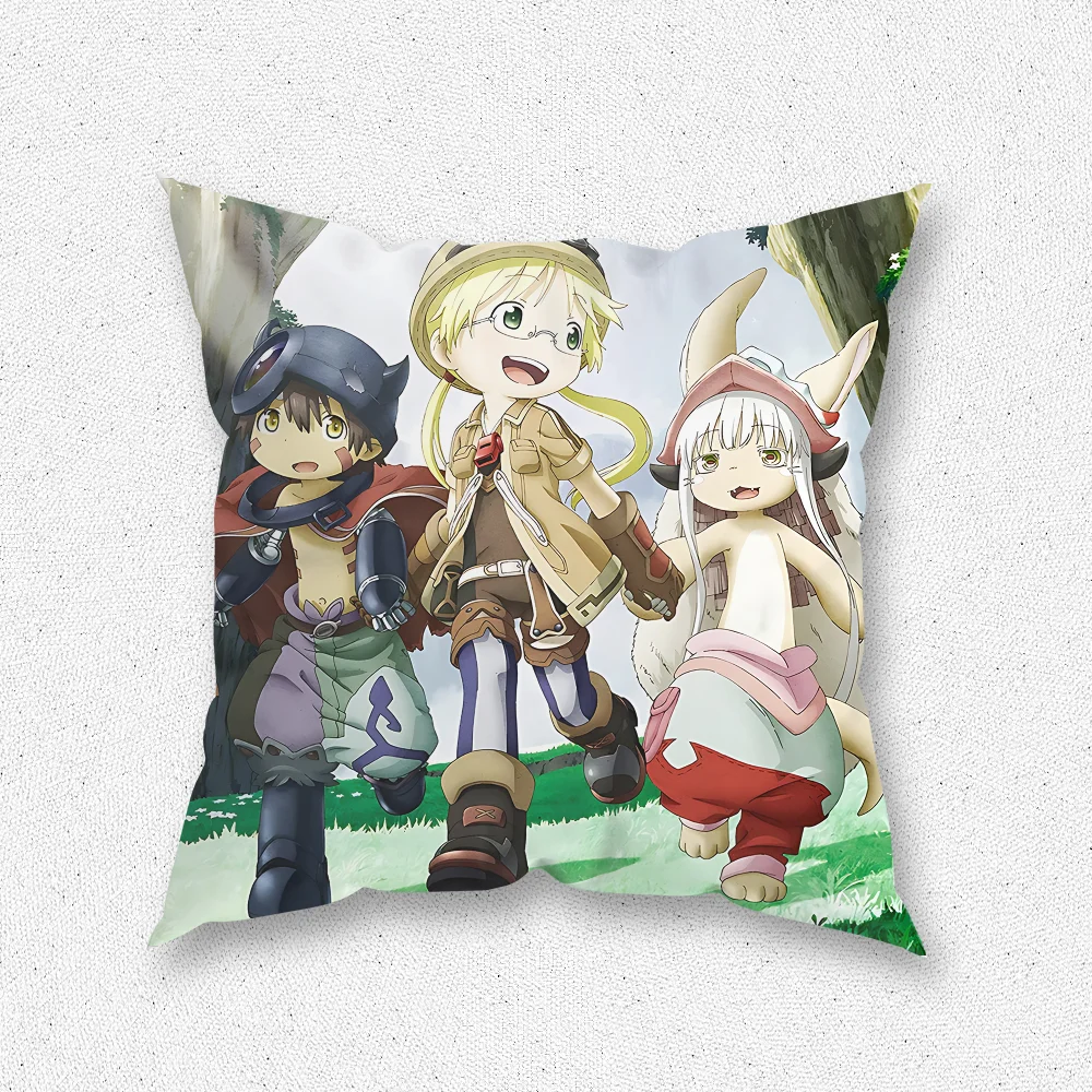 Made In Abyss Hot Anime Pillow Case For Home Bedroom Room Decoration Living Room Sofa Cushion Cover Suitable