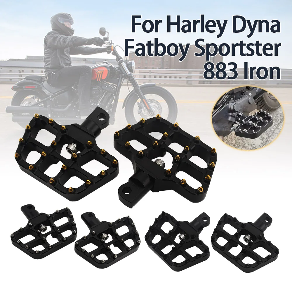 

Motorcycle Front Rear Floorboards Adjustable Male Mount Foot Pegs Rotatable Footrest For Sportster Iron 883 1200 Softail