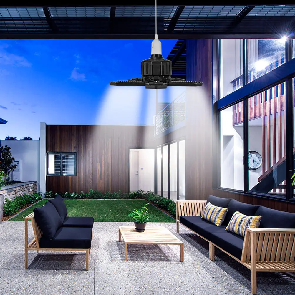 

LED Garage Light 80W Ultra Bright Foldable Adjustable 5 Panel 360 Degree Coverage for Garage Warehouse Basement Workshop Ceiling