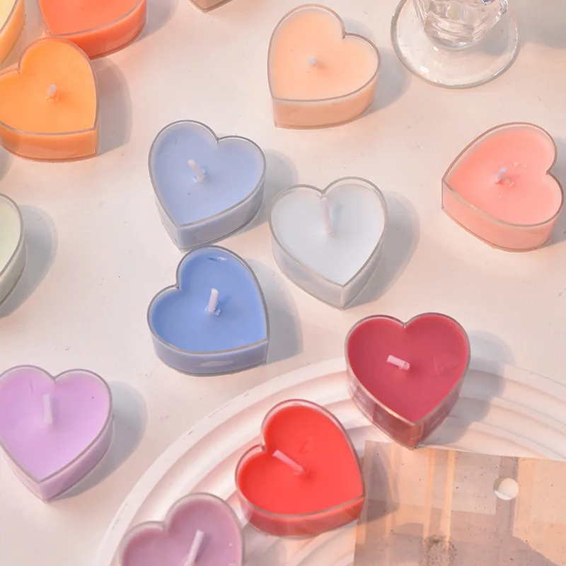 Heart Shaped Candles Family Decoration Birthday Proposal Floating Candles 4-hour Love Tea Wax