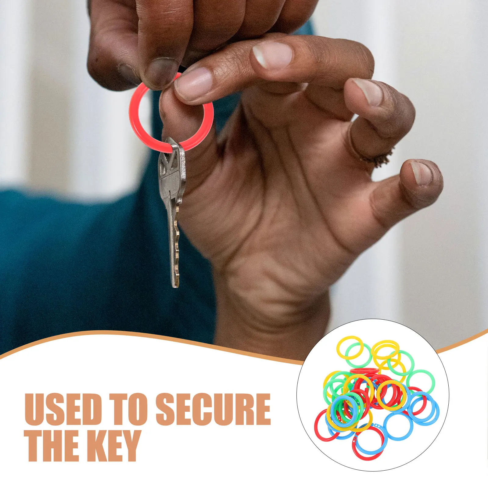 40 قطعة من حلقات الموثق البلاستيكية الملونة تطبيق واسع DIY بها بنفسك ملزمة وثائق التثبيت مفاتيح بطاقات المحمولة صنع الكمبيوتر المحمول