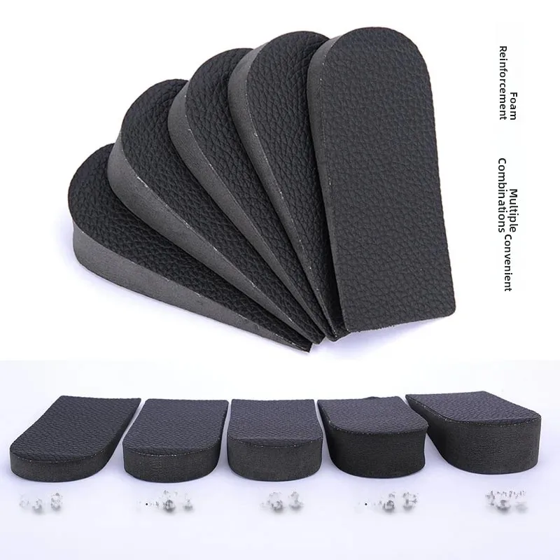 Invisible Inner Heightening Shoe Inserts 1cm Black Foam Increase Heel Pad Unisex Hidden Heightening Cushion Soft Material