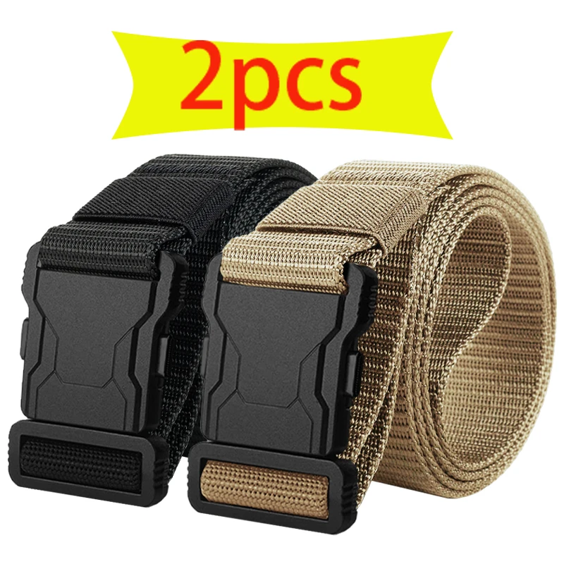 2er-Pack Herren-Gürtel für Outdoor-Sport, Schnellverschluss mit Symmetrischer Schnalle, Arbeitskleidung Mode Vielseitiger Taillengürtel – Detail 7