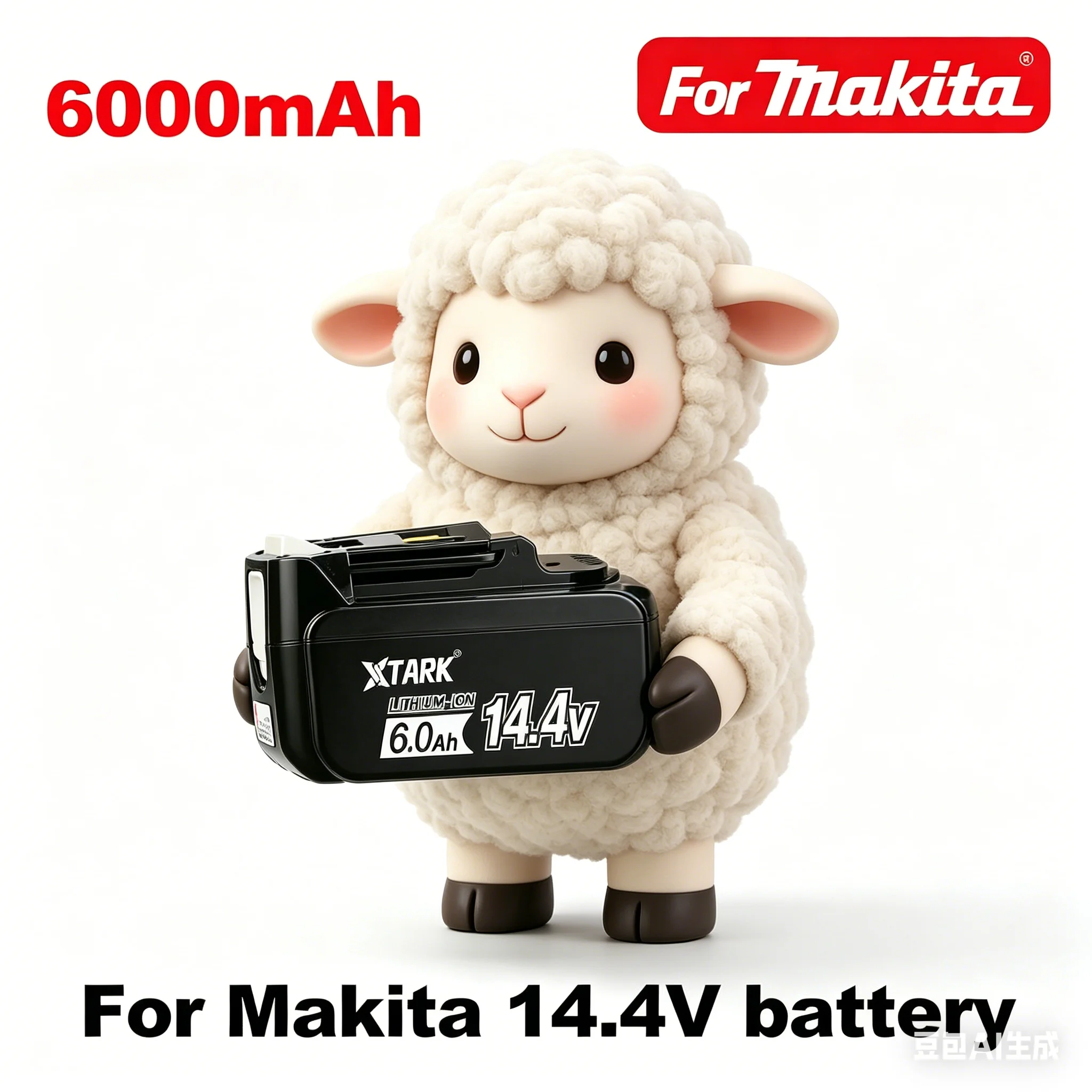 

14.4V 6.0Ah Rechargeable Li-Ion Battery For Makita 14V Power Tools 5000mAh BL1460 BL1430 1415 194066-1