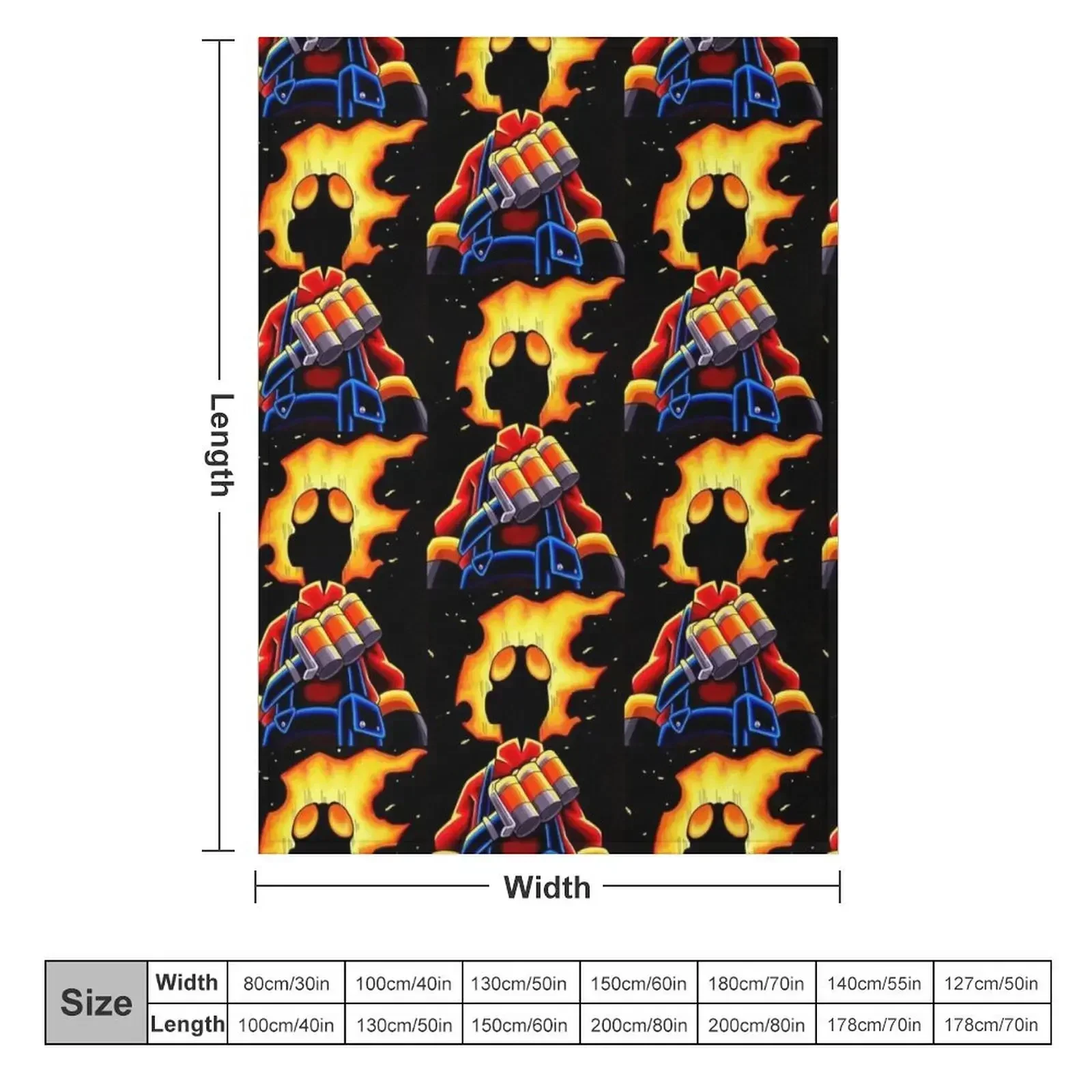 Pyro up in flames Throw Blanket Sofa Throw Warm Decorative Beds Cute Plaid Blankets