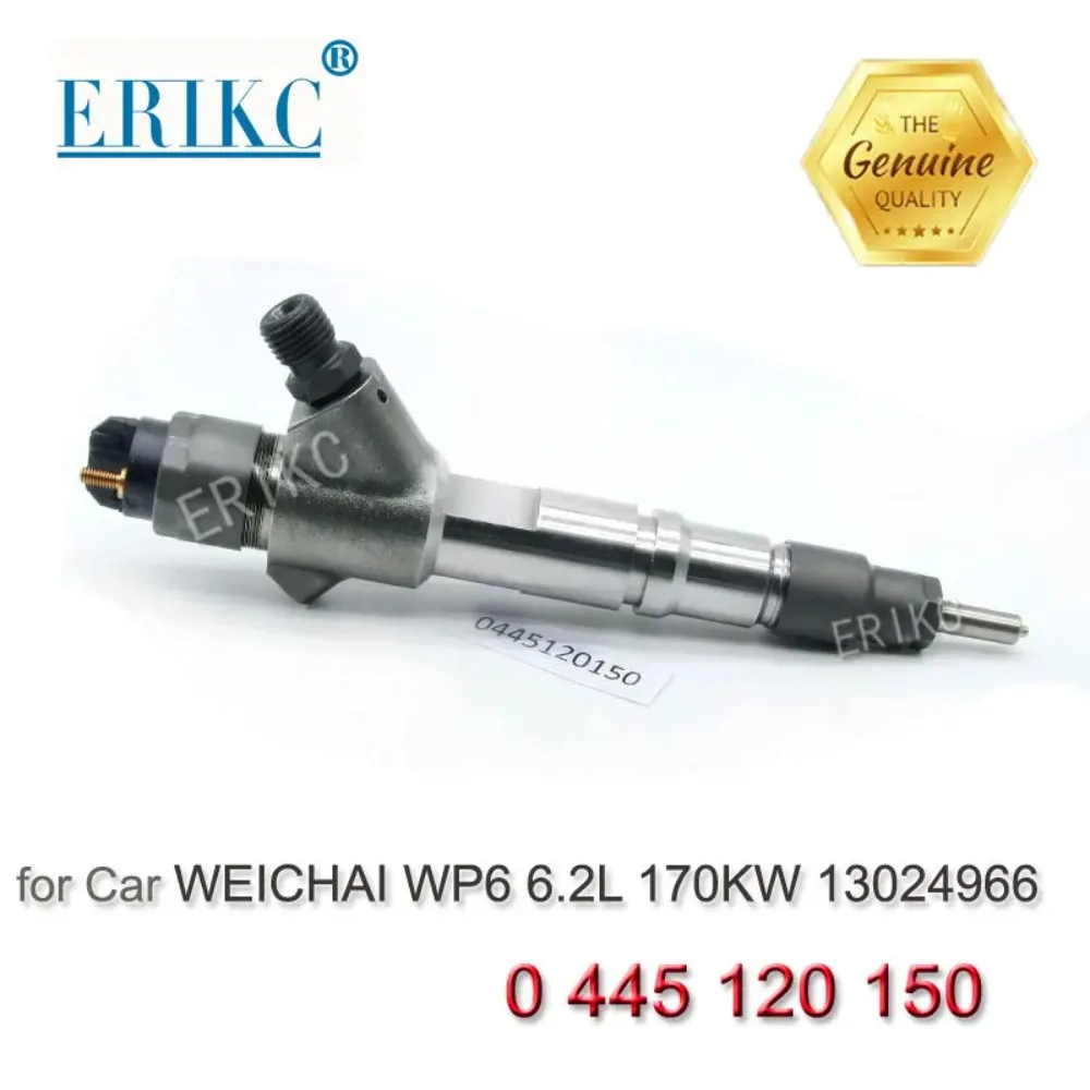 

ERIKC Diesel Fuel Injector 0445120150 Original Adapte Injector 0 445 120 150 Type 0445 120 150 for Weichai Wp6 6.2l 170kw