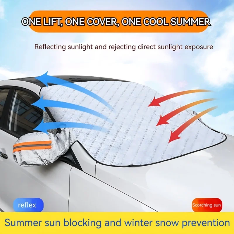 

Sunshade Cover Car Windshield Snow Sun Shade Waterproof Protector Automobile Magnetic Cover Car Front Windscreen Cover