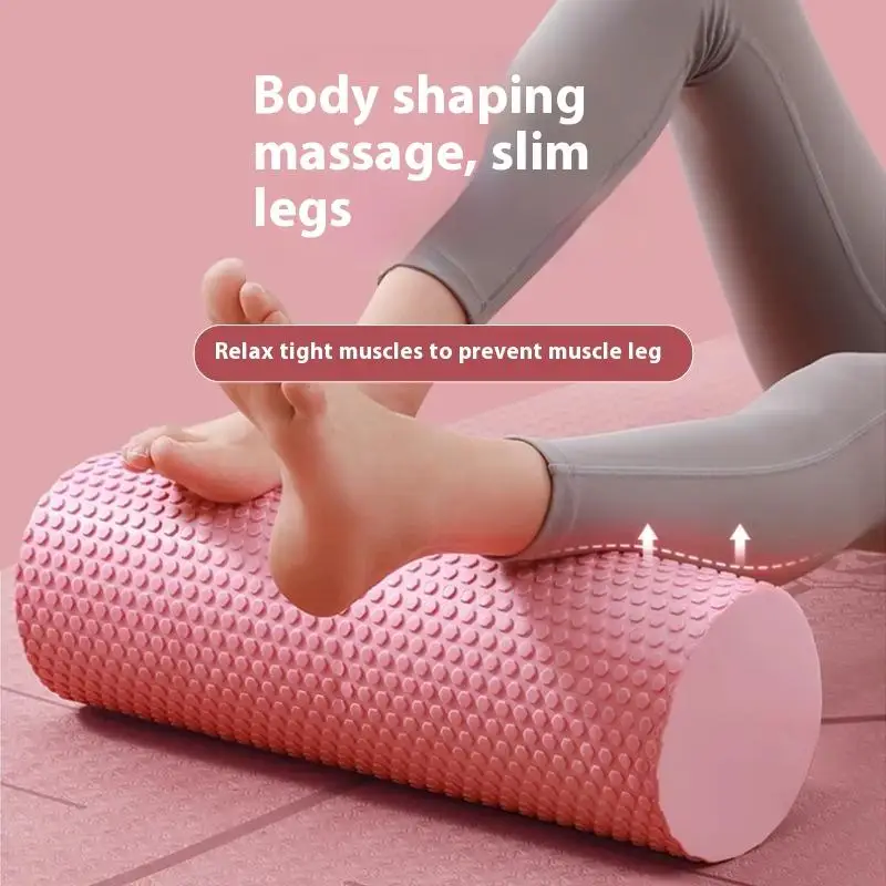 10×30cm EVA-Schaumstoff-Yoga-Roller, runder Muskelmassagezylinder, Pilates, Fitness, Heimtraining, Relax-Roller