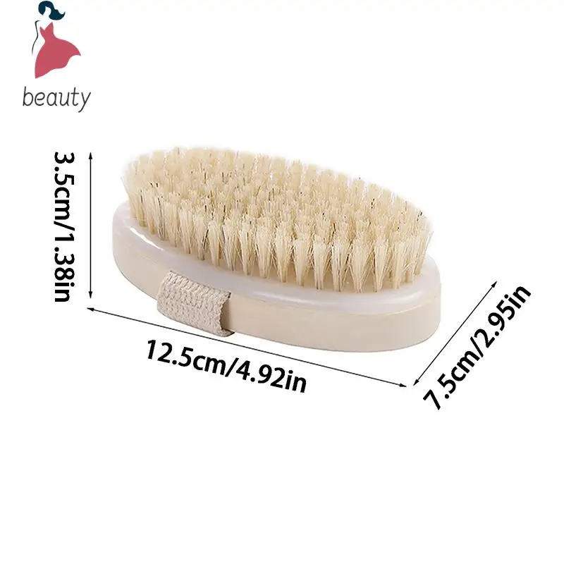 Brosse à Poils Naturels pour la Peau Sèche et le Corps, Accessoire de SPA, Ohio eur de Bain, Douche, Lissage Exquis, Soins de la Peau, Santé à Domicile