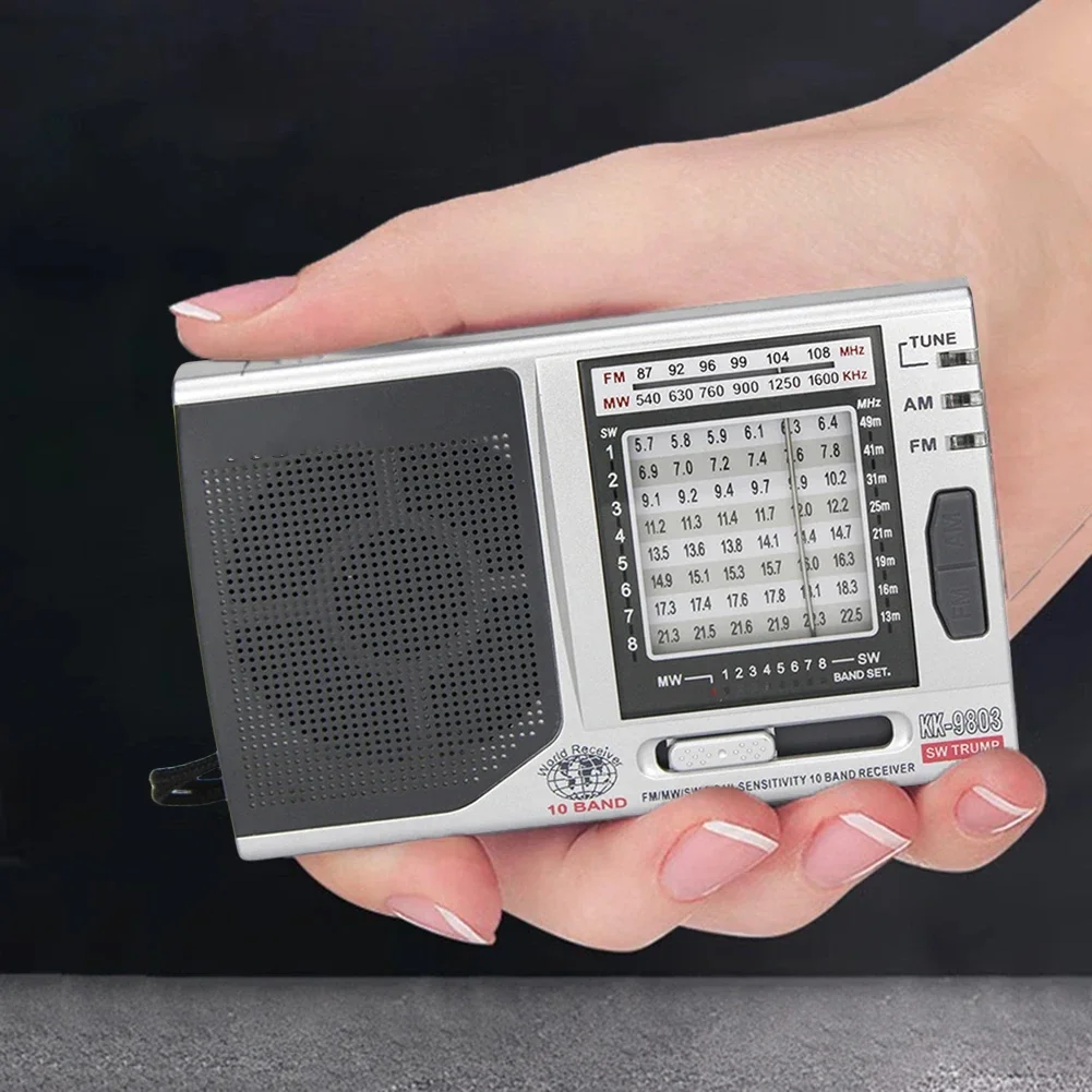 Hot Sales Classic Portable Full Band For AM FM SW Pointer Radio Silver Version For Elderly Use Speaker Portable Practical Radio