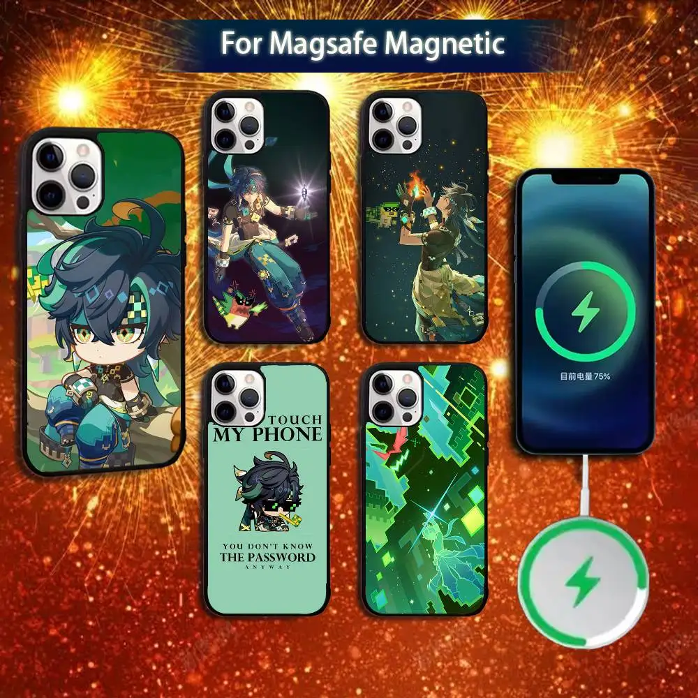 

Game Genshin Impact Kinich Phone Case For iPhone 16e,16,15,14,13,12,11,Plus,Pro,Max,Mini Magsafe Magnetic Wireless Charging