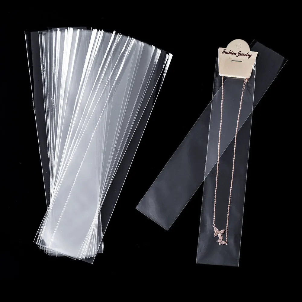 50/100 teile/los Klar Kunststoff OPP Taschen für Schmuck Verpackung Transparente Beutel Geschenke Favor Party Treat Süßigkeiten Taschen Keine klebstoff Beutel