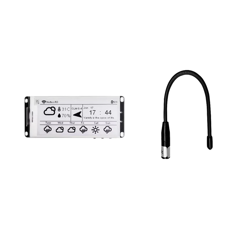 TA-Heltec Vision Master E290 mit GT-800-Peitschenantenne, kompatibel mit Mashtastic und Arduino, 2,90-Zoll-Display