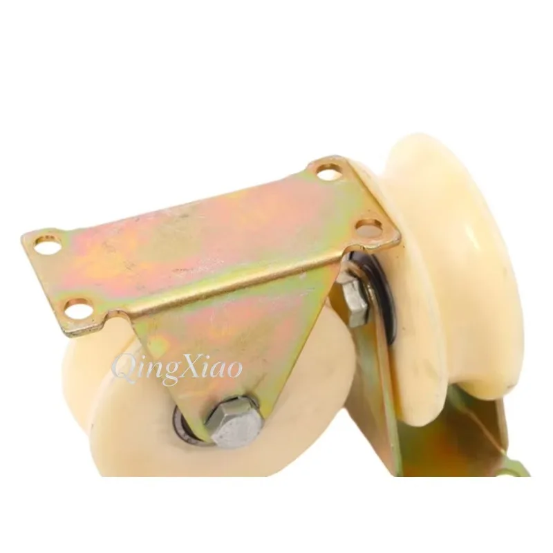 Nylon Pulley V U Type Track Wheel Low Noise Galvanized Bracket Electric Sliding Door Guide Roller Ball Bearing Roller - view 4