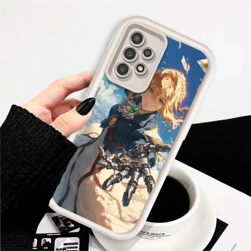 Violet Eternal Garden Anime For Samsung A73 A71 A54 A53 A52 A51 A33 A32 A21S A14 A13 A12 A03 A04 A05 5G Eye Ladder TPU