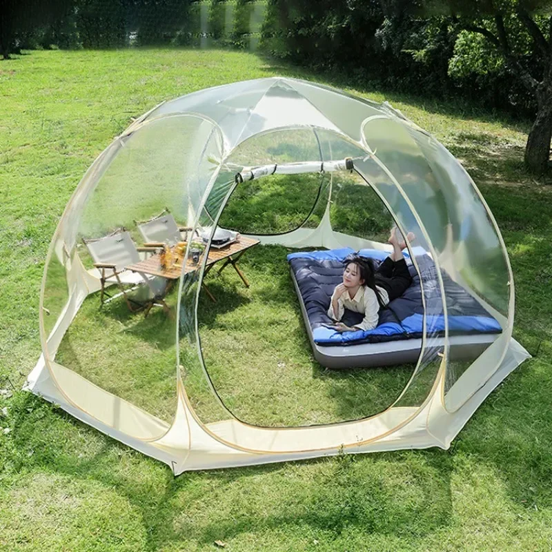 Transparent bubble starry sky clear dome camping tent for picnic travel party easy set up outdoor restaurant sunroom