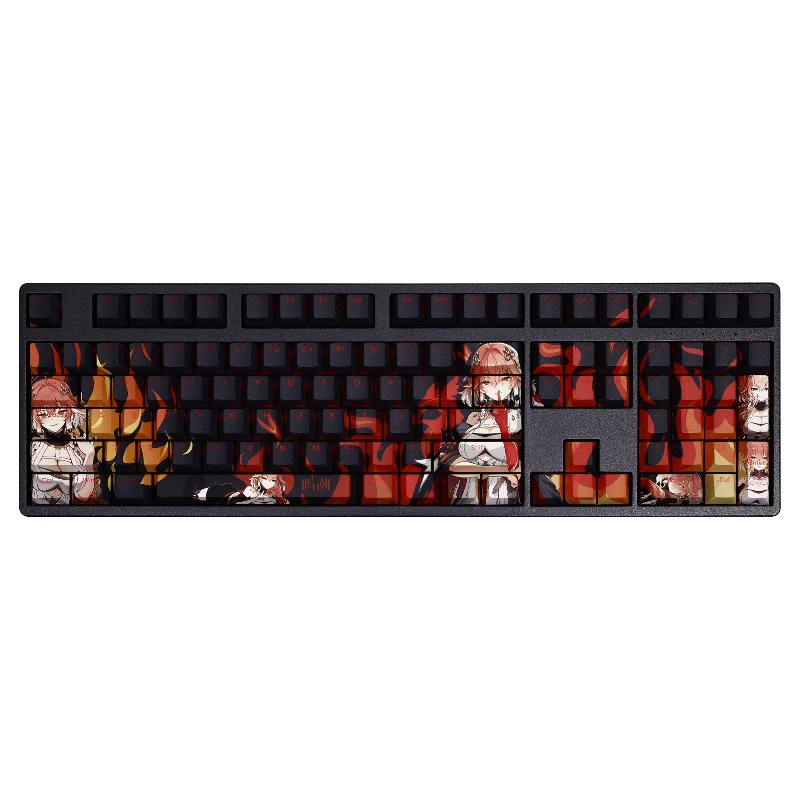 Ashleigh Haddad Anime Keycaps Set, Sublimação PBT, Cherry Profile Key Caps, Acessórios de teclado mecânico, Keycaps personalizados