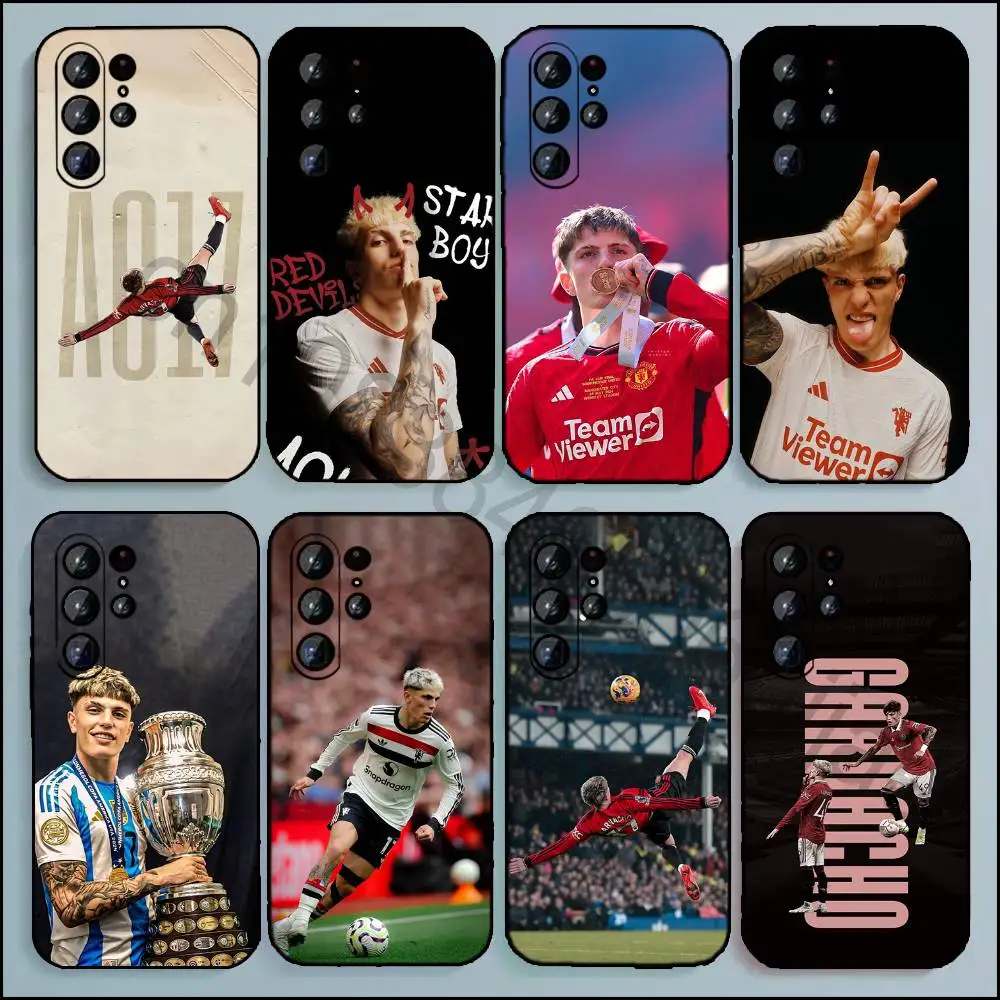 A-Alejandro G-Garnacho Phone Case For Samsung Galaxy A20 21 22 31 32 52 53 72 73 80 91 Soft Black Cover