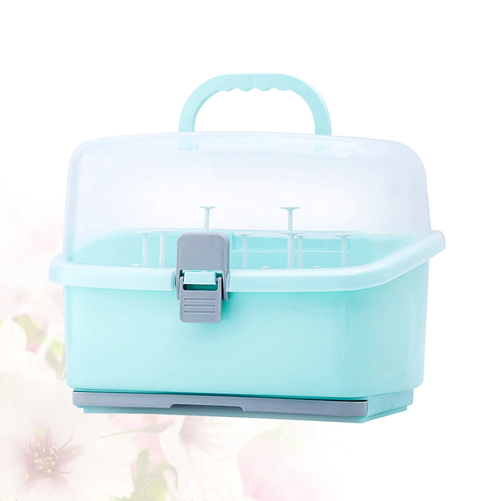 

Milk Bottle Storage Box Large Capacity Bottle Case For Travel Home Use Holds Bottles Pacifiers Kitchenware Dust Proof