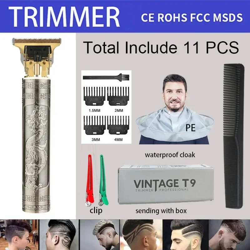 2024 Rechargeable Hair Clipper Professional Barber Electric Hair Trimmer Shaver Trimmer Beard Men Hair Cutting Machine NW011