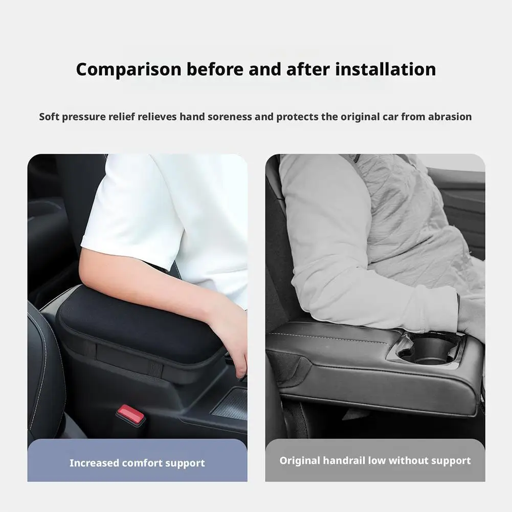 Car Armrest Cushion Booster Pad Central Armrest Box Plush Pad Protection Cover Anti Scratch Universal Heightening Pad - view 4