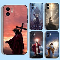 Faith Christian Religious Jesus Phone Case For Apple iPhone 15,14,13,12,11,XS,XR,X,8,7,Pro,Max,Plus,mini Silicone Black Cover