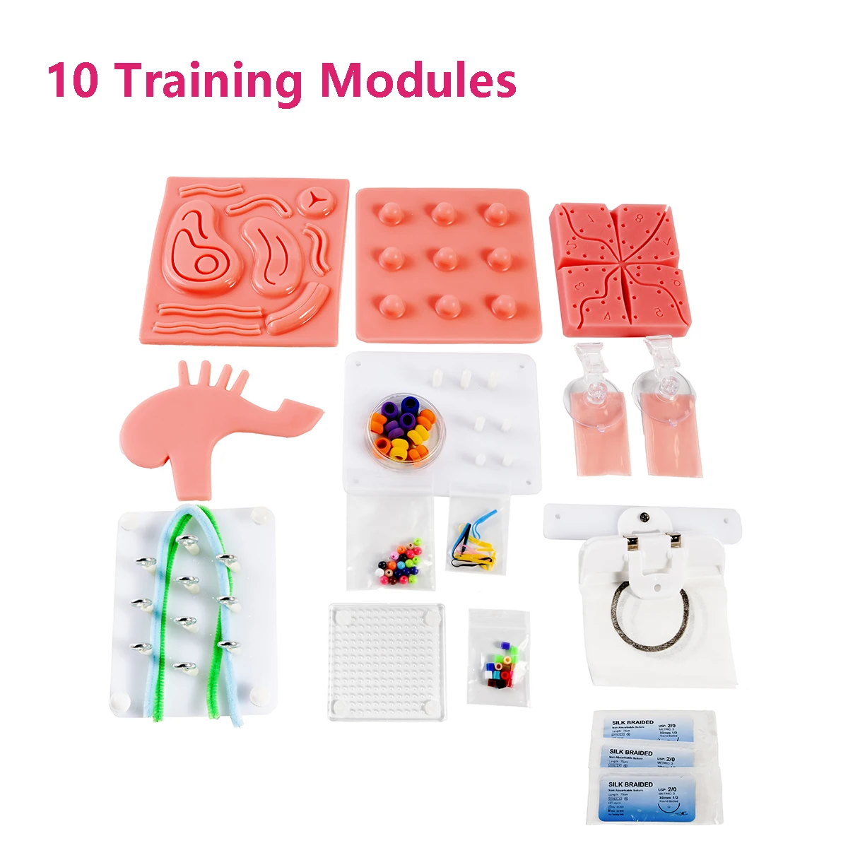 Portable Laparoscopy Trainer Simulator Laparoscopic Training Practice Box Set with HD1080P Endoscope Camera and 4 Instruments